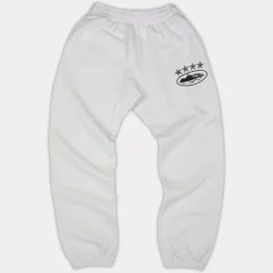 Pantalon de Survêtement Corteiz 4Starz Alcatraz Blanc
